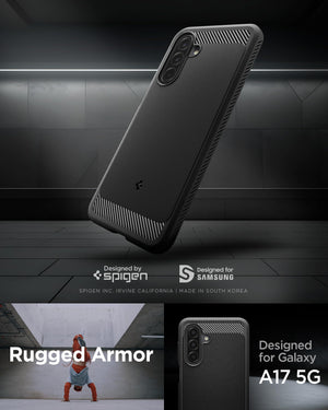 Spigen Galaxy A17 Series Case - Rugged Armor - Matte Black - image 2