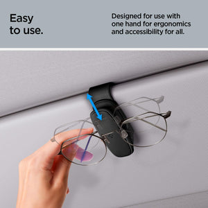 Spigen SH100 car visor sunglasses holder 2-pack - Black - image 4