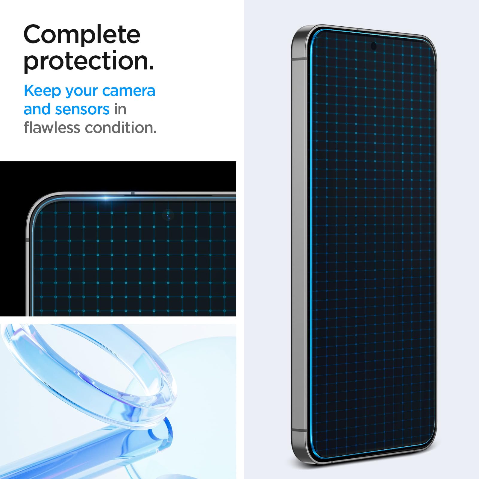 Spigen Galaxy A56 5G / S24 FE Screen Protector - Glas.tR EZ Fit Tempered Glass (2 Pack) - Clear - image 5