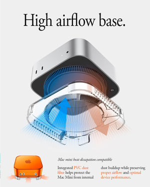 Spigen Classic C1 Filter Case Stand for Mac mini M4 and M4 Pro - Tangerine - image 4