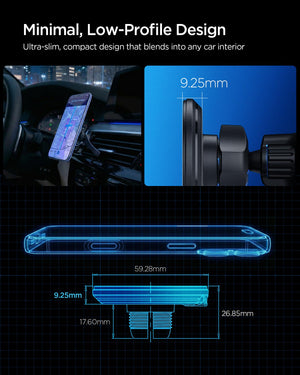 Spigen Essential MagFit Qi2 Air Vent Car Charger - Black - image 6