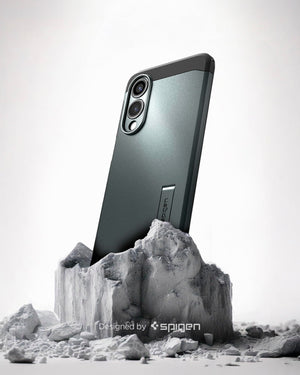 Spigen Galaxy S25 Edge Case Tough Armor MagFit - Abyss Green image 3