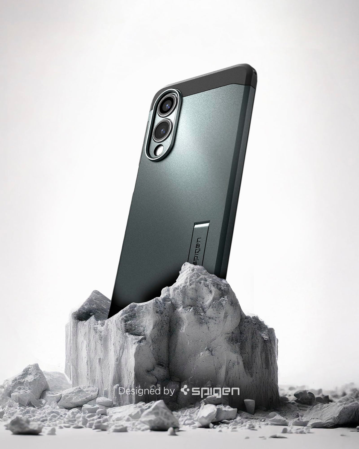 Spigen Galaxy S25 Edge Case Tough Armor MagFit - Abyss Green image 3