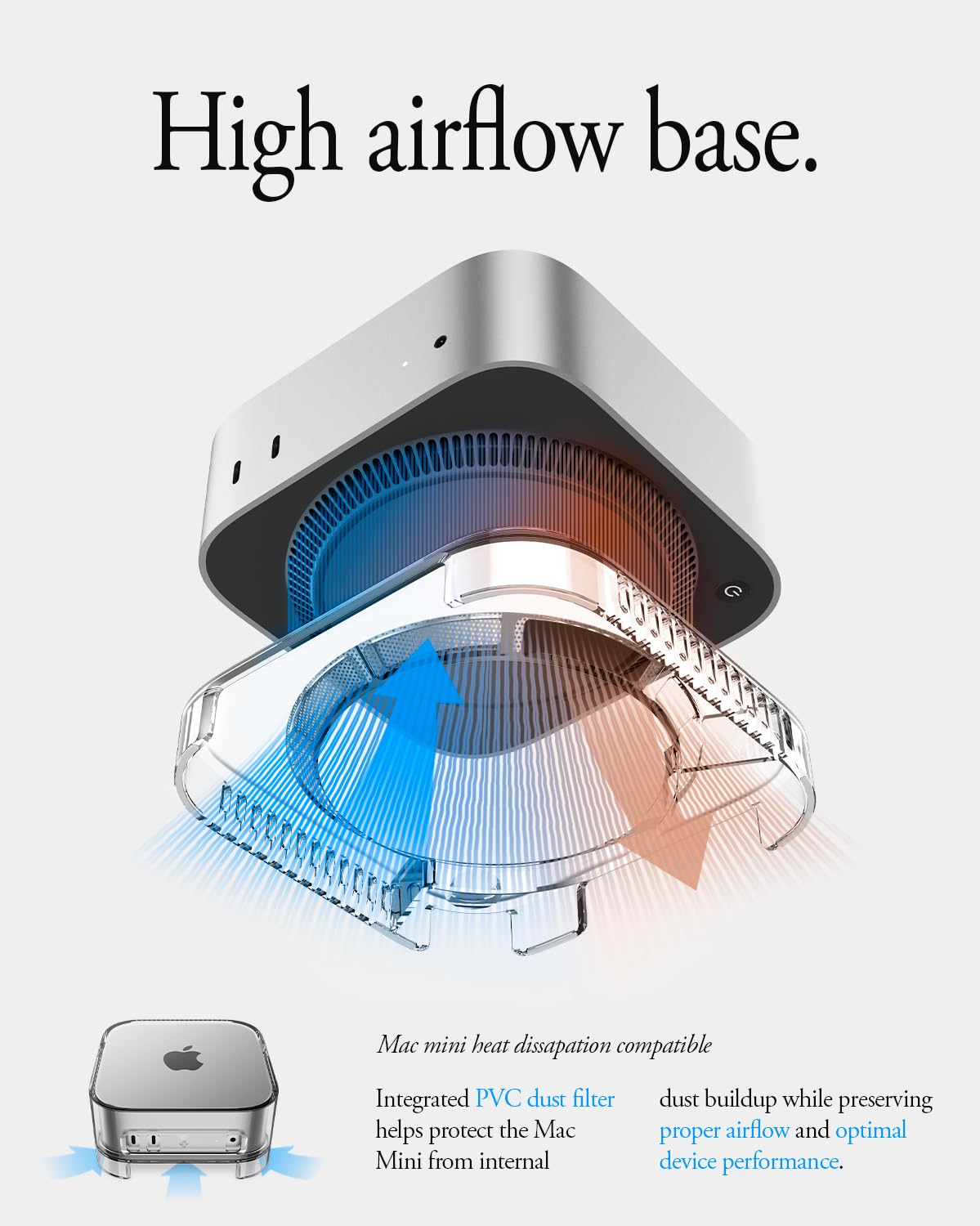 Spigen Ultra Hybrid Filter Case Stand for Mac mini M4 and M4 Pro - Crystal Clear - image 4