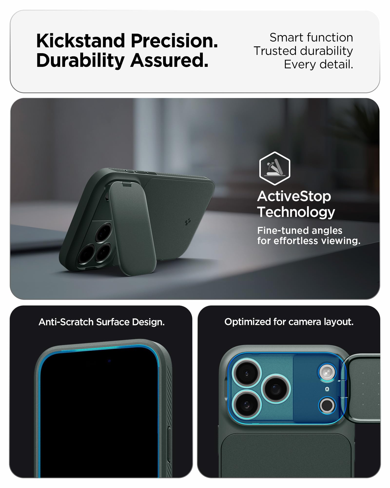 Spigen iPhone 17 Pro Case Optik Armor MagFit - Abyss Green - image 6
