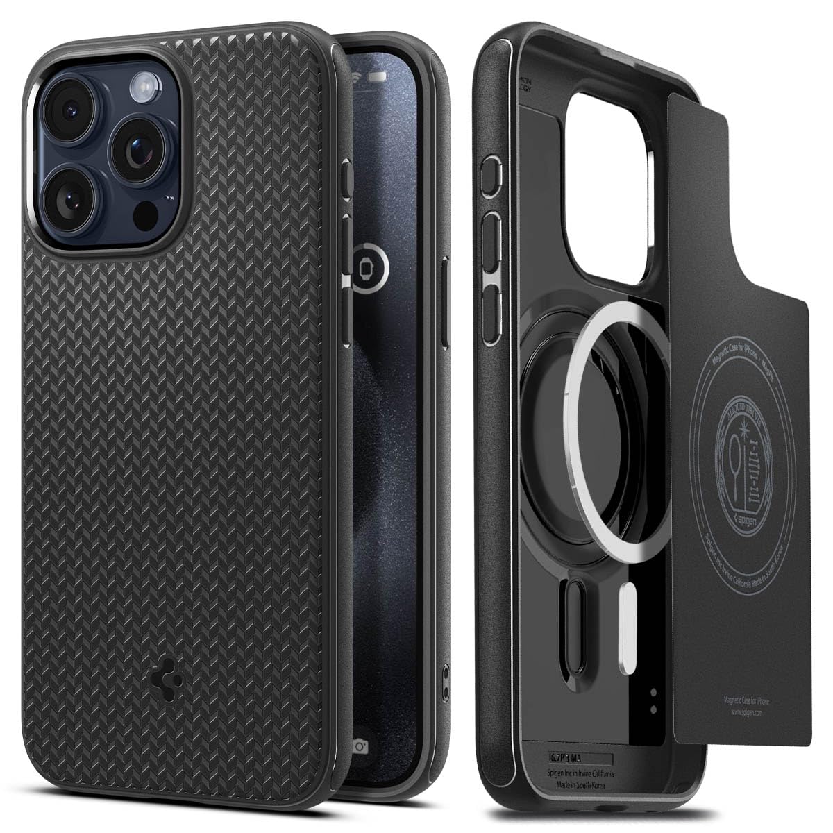 Spigen iPhone 15 Pro Max Case Mag Armor MagFit - Matte Black - image 1