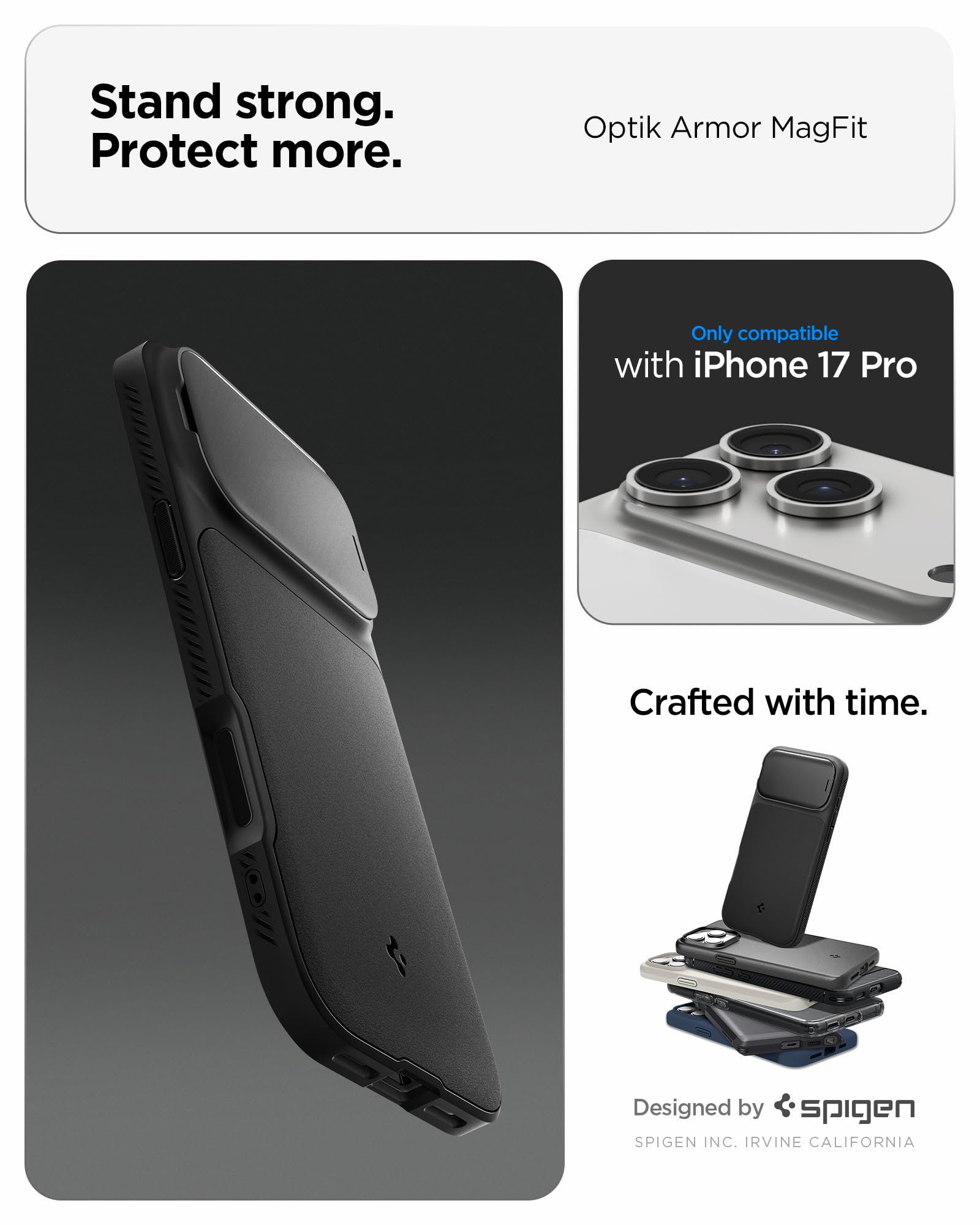 Spigen iPhone 17 Pro Case Optik Armor MagFit - Black - image 3