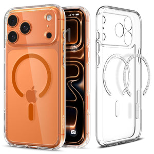 Spigen iPhone 17 Pro Max Case - Ultra Hybrid (MagFit) - Clear Orange