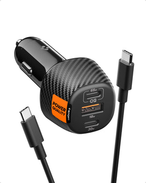 Spigen ArcStation Essential 113W 3-Port Car Charger - Black - image 1