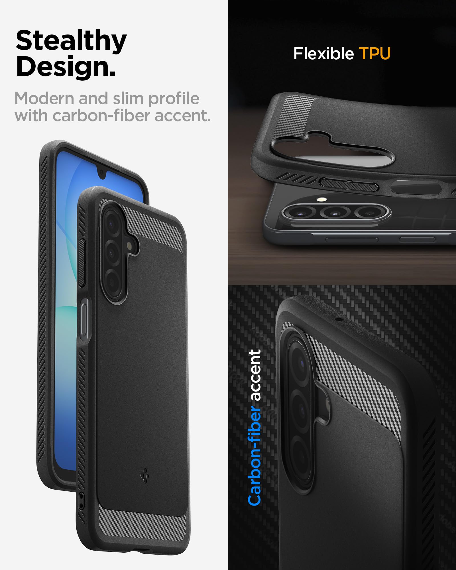 Spigen Galaxy A17 Series Case - Rugged Armor - Matte Black - image 4