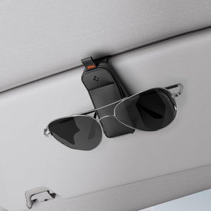 Spigen SH101 magnetic vegan leather car visor sunglasses holder 2-pack - Black - image 1