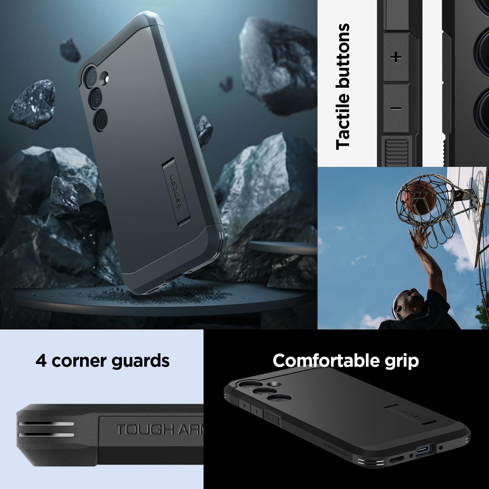 Spigen Galaxy A35 5G Case - Tough Armor - Black - image 7