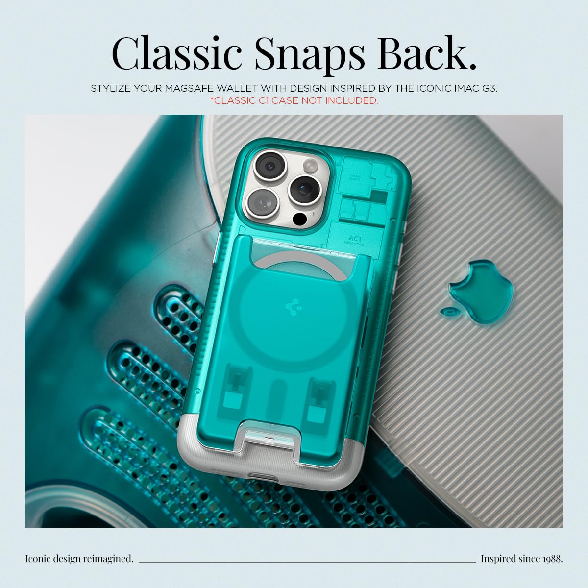 Spigen Classic C1 MagSafe Wallet - Bondi Blue - image 2