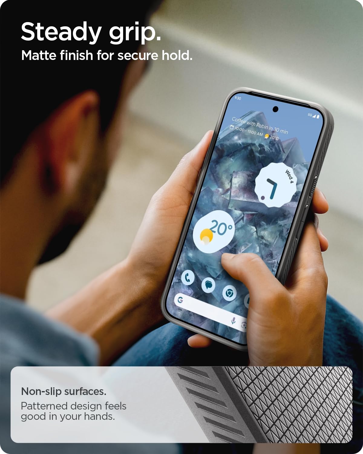 Spigen Pixel 10 Pro / Pixel 10 Case – Liquid Air (MagFit) - Marble Gray - image 7