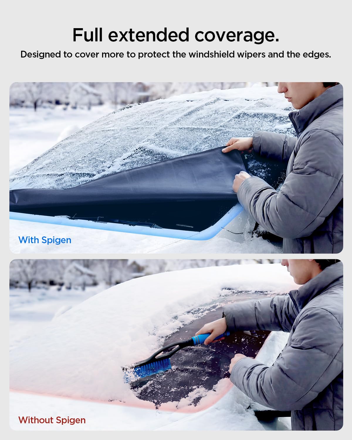 Spigen Magnetic Windshield Cover for Tesla Model Y and Model 3 - Black - image 5