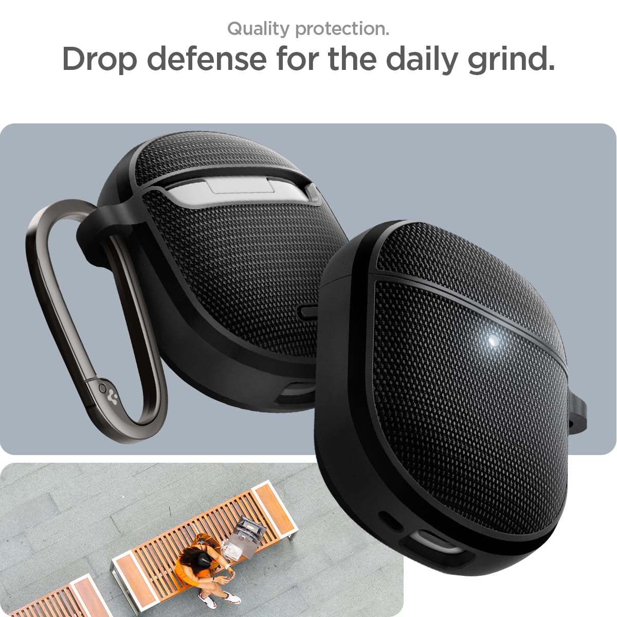 Spigen Classic Fit Google Pixel Buds Pro 2 / Pro Case - Black - image 5