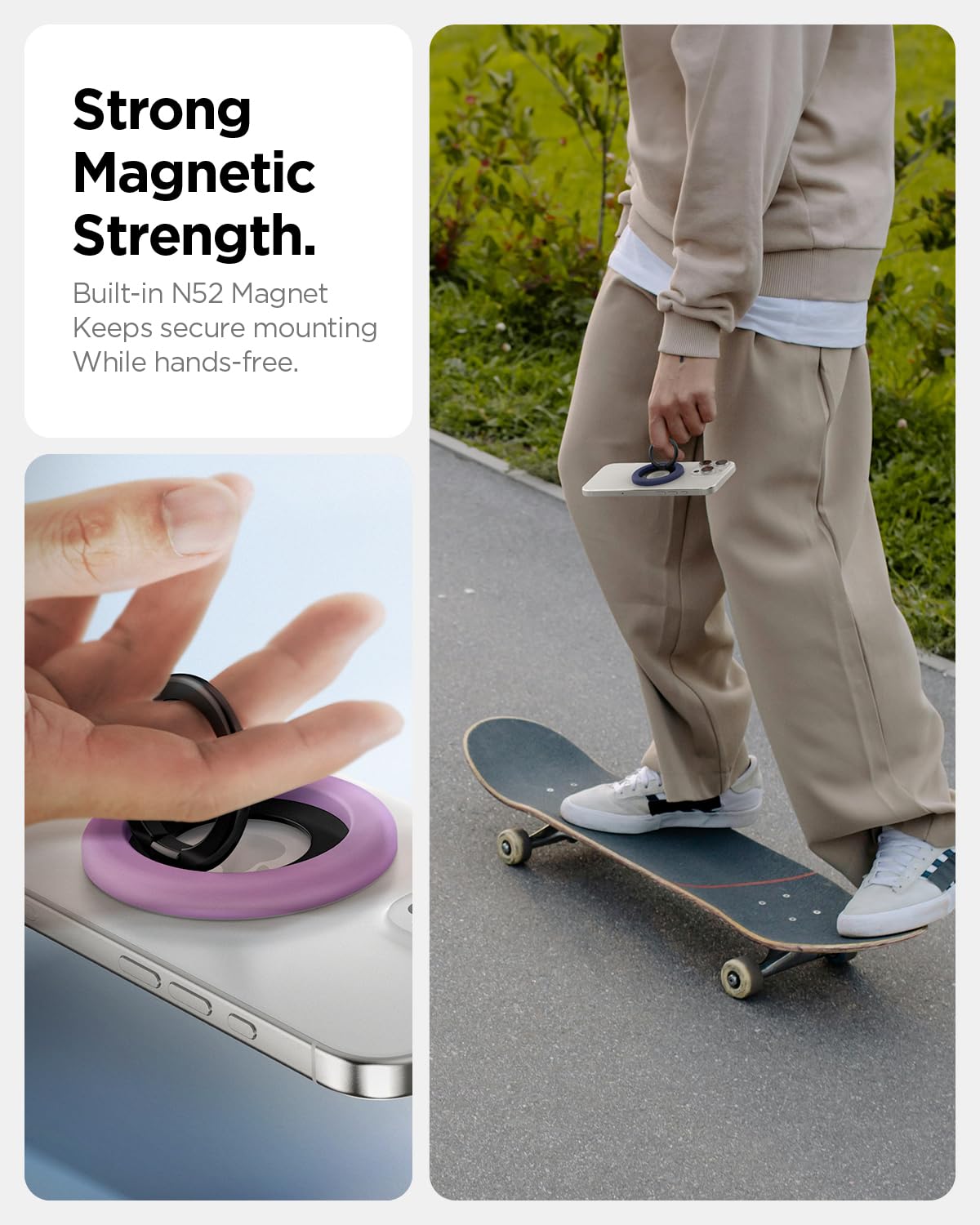 Spigen Nano Pop MagFit Phone Holder - Grape Purple - image 6
