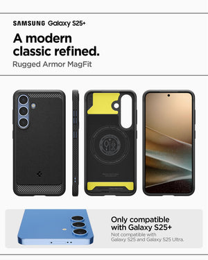 Spigen Galaxy S25 Plus Case - Rugged Armor MagFit - Matte Black - image 2