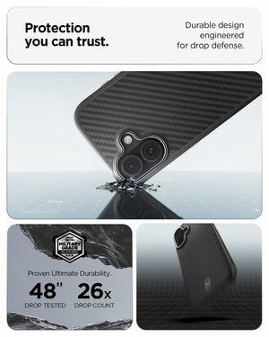 Spigen iPhone 17 Case Enzo Aramid T MagFit - Black Silver - image 6