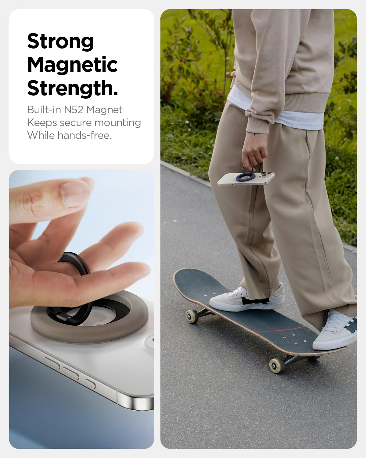 Spigen Nano Pop MagFit Phone Holder - Truffle Gray - image 6