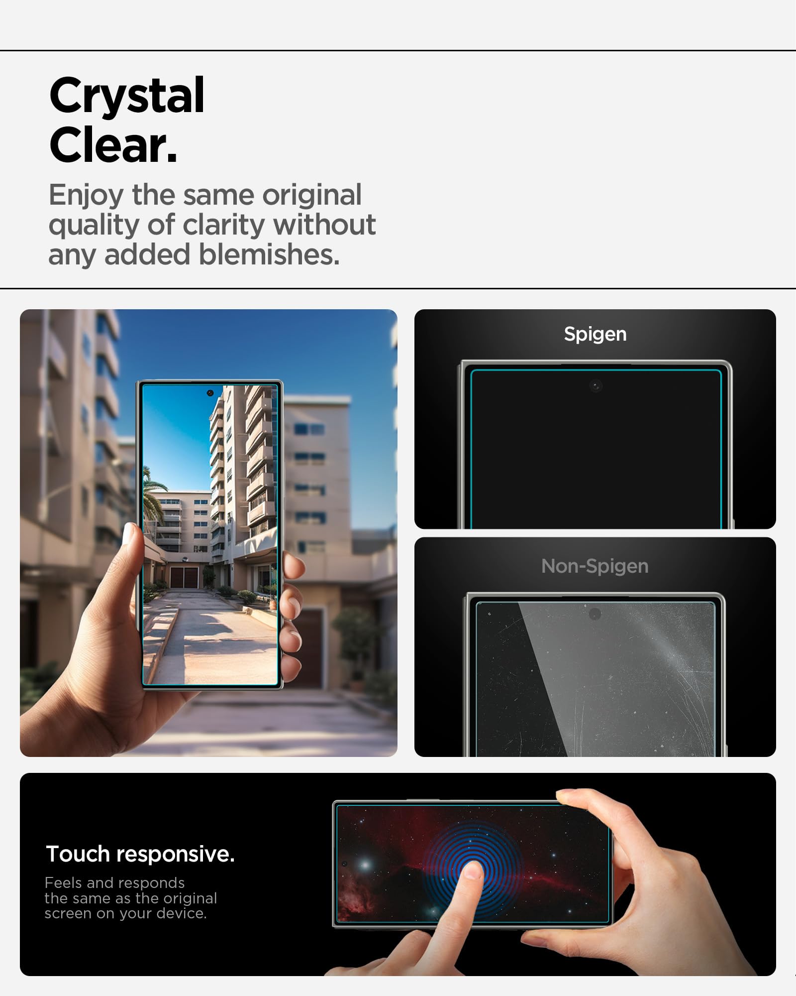 Spigen Galaxy Z Fold 7 External Screen Protector - Glas.tR EZ Fit Pro (2 Pack) - Clear - image 7