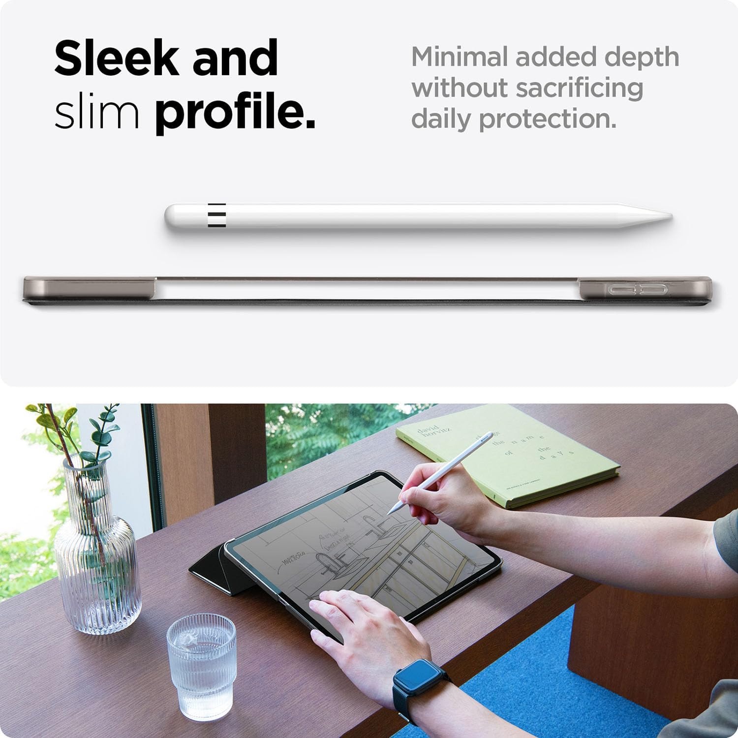 Spigen iPad Air 13-inch Liquid Air Folio case - Black - image 6