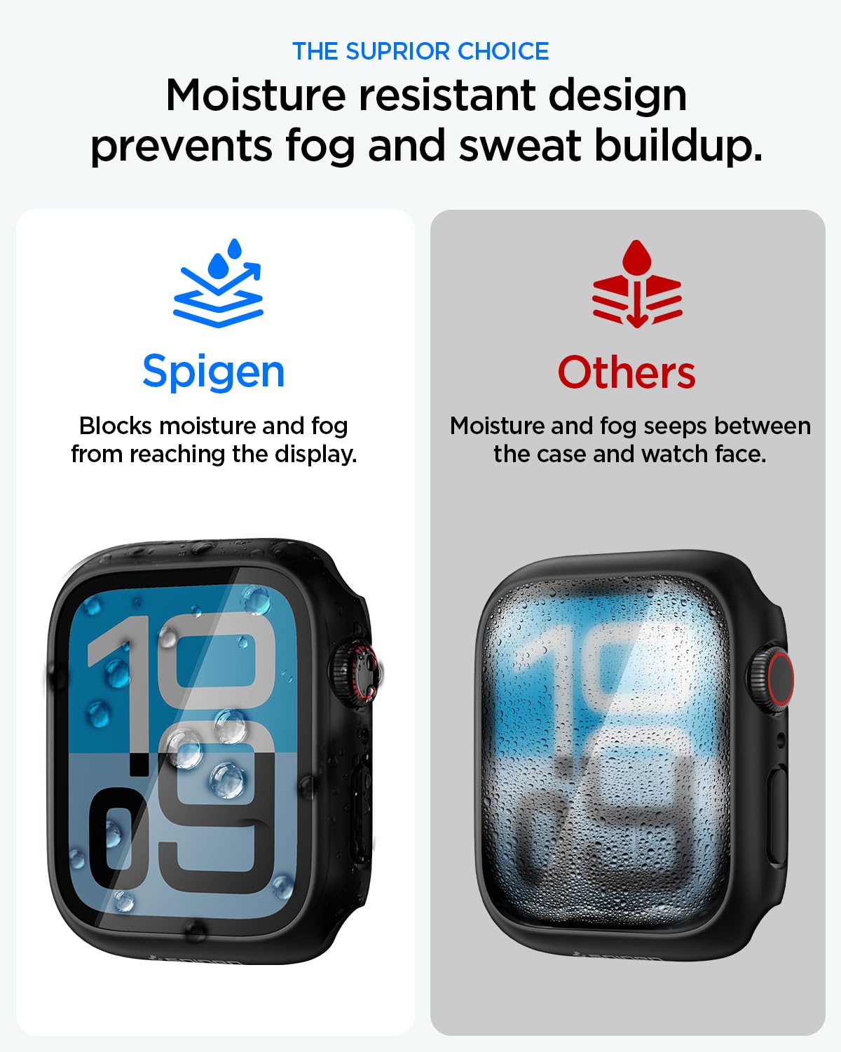 Spigen Thin Fit 360 Apple Watch SE 3/2 40mm Waterproof Case - Black - image 4