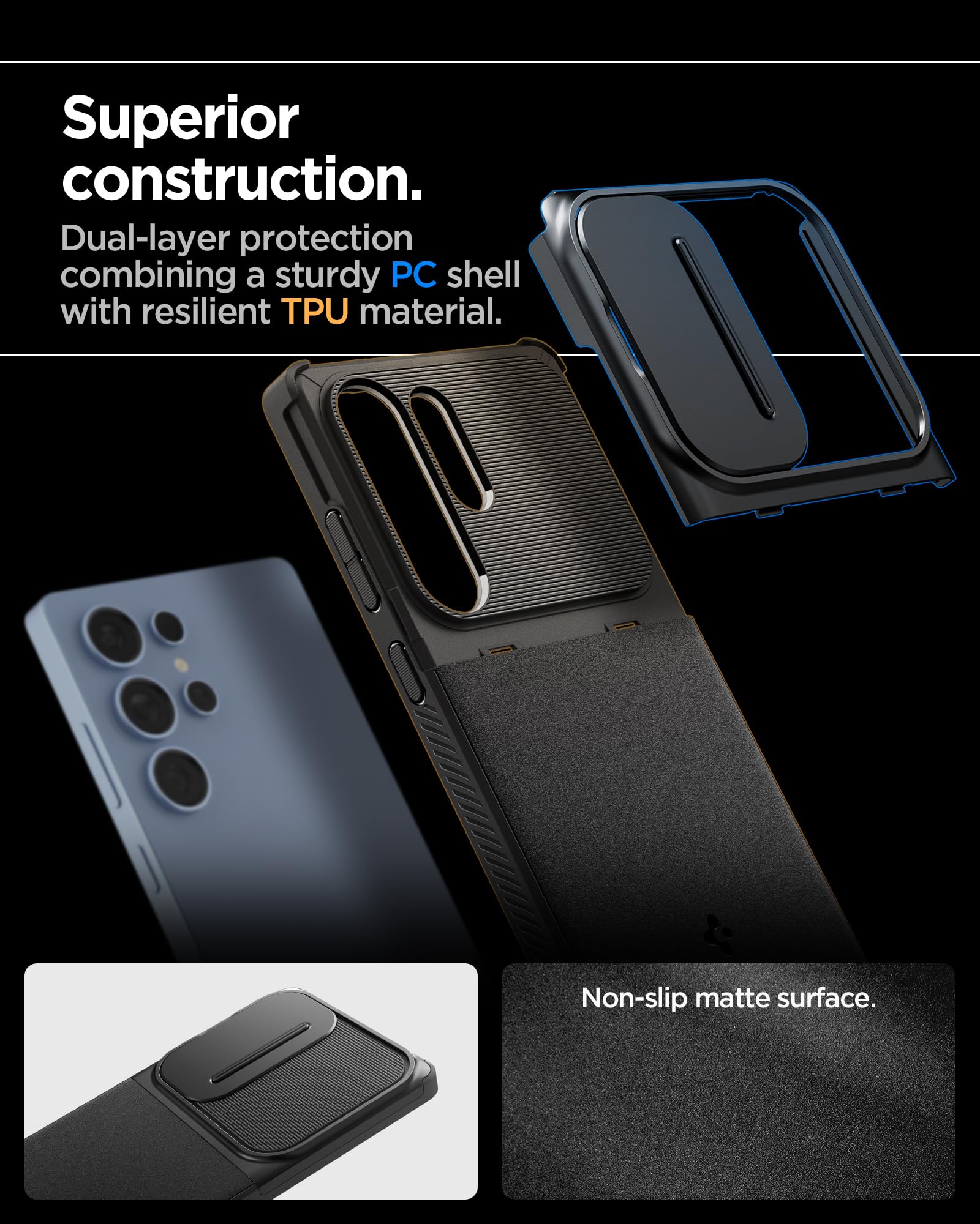 Spigen Galaxy S25 Ultra Optik Armor case - Black - image 5