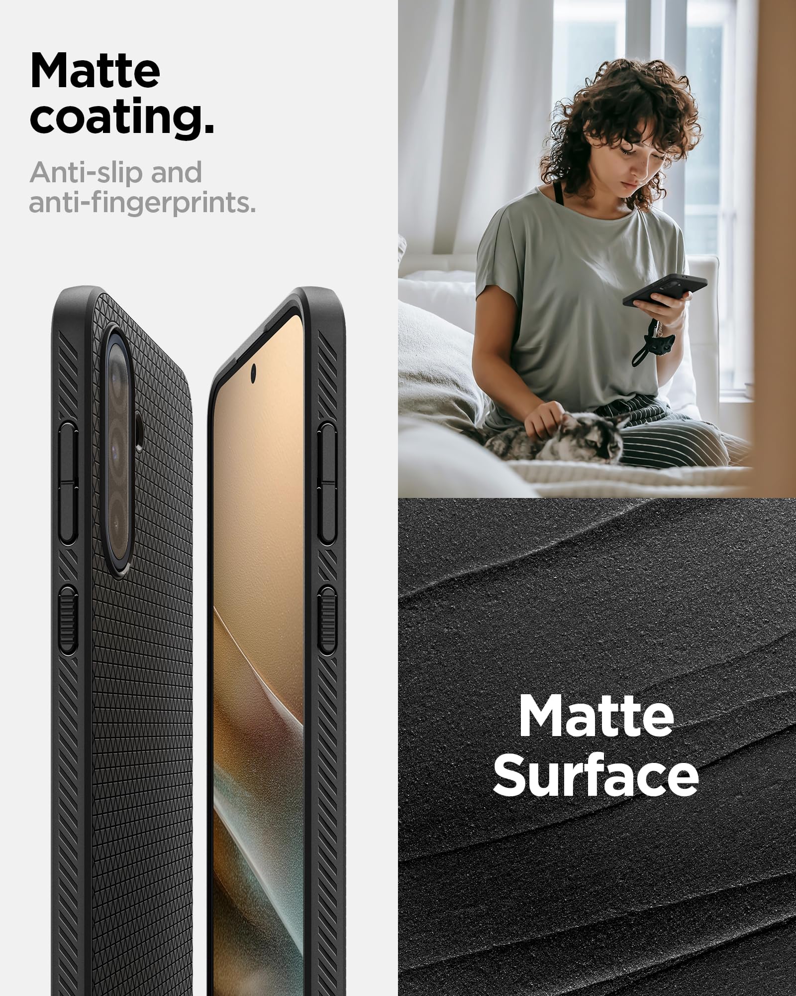 Spigen Galaxy A36 5G Case - Liquid Air - Matte Black - image 5