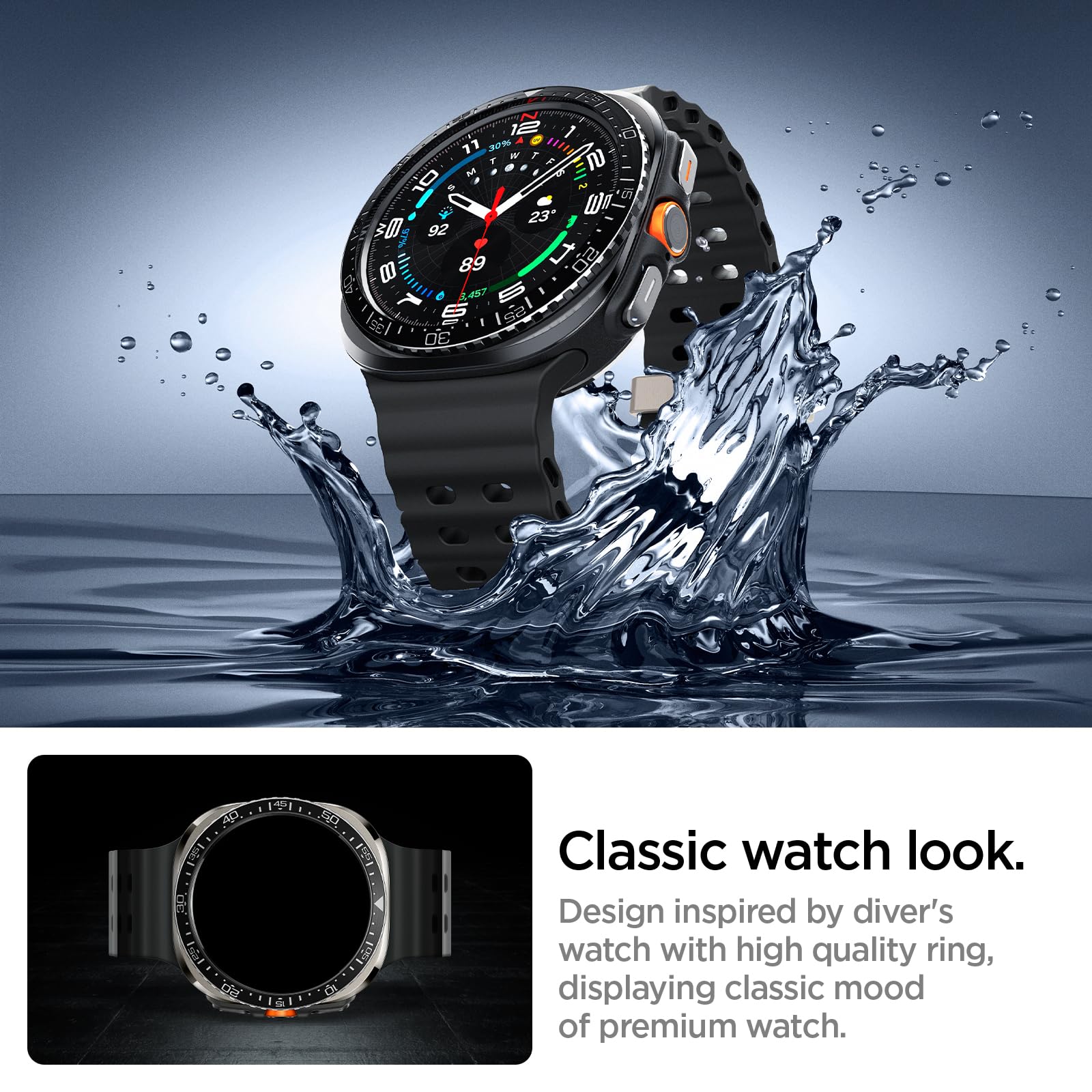 Spigen Galaxy Watch Ultra 47mm Bezel Tune ring in Black – detail image 5