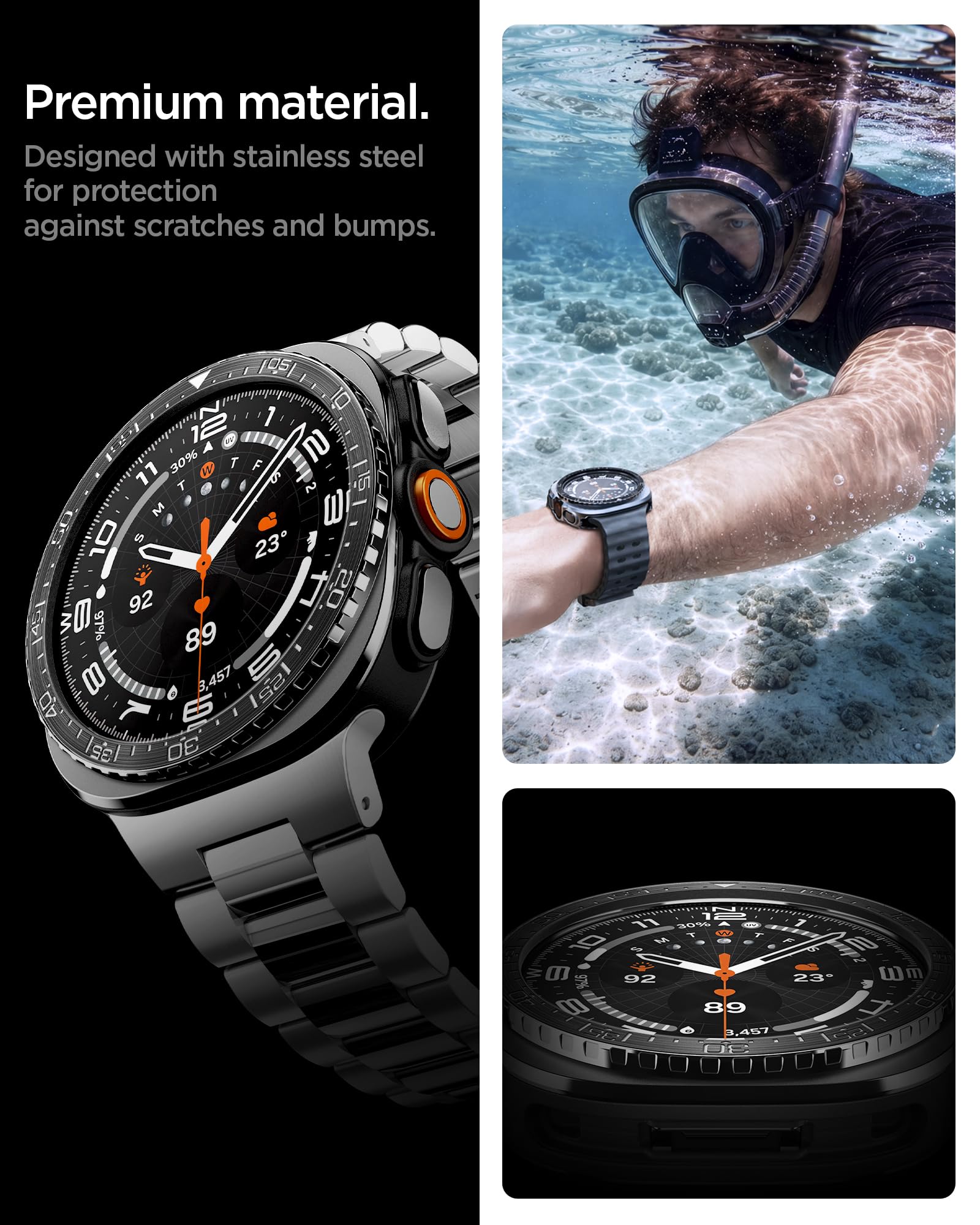 Spigen Galaxy Watch Ultra 2 47mm Bezel Ring - Bezel Tune - Black - image 4