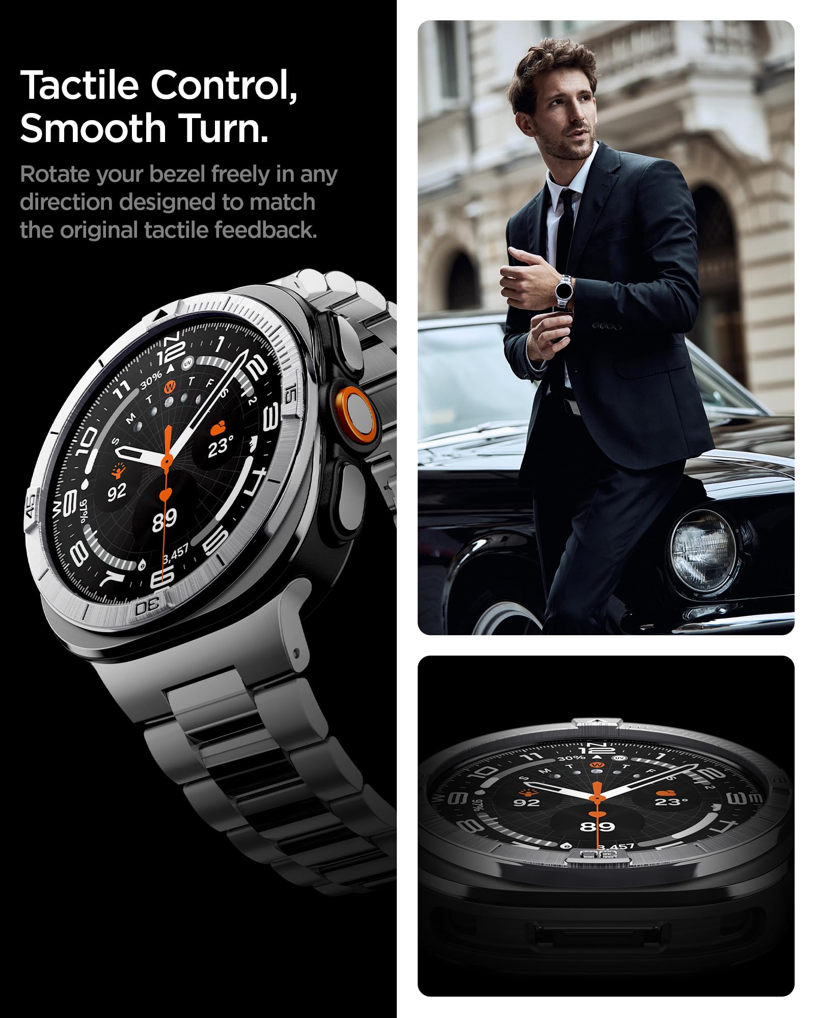Spigen Galaxy Watch Ultra 2 47mm Bezel Ring - Bezel Tune - Silver - image 5