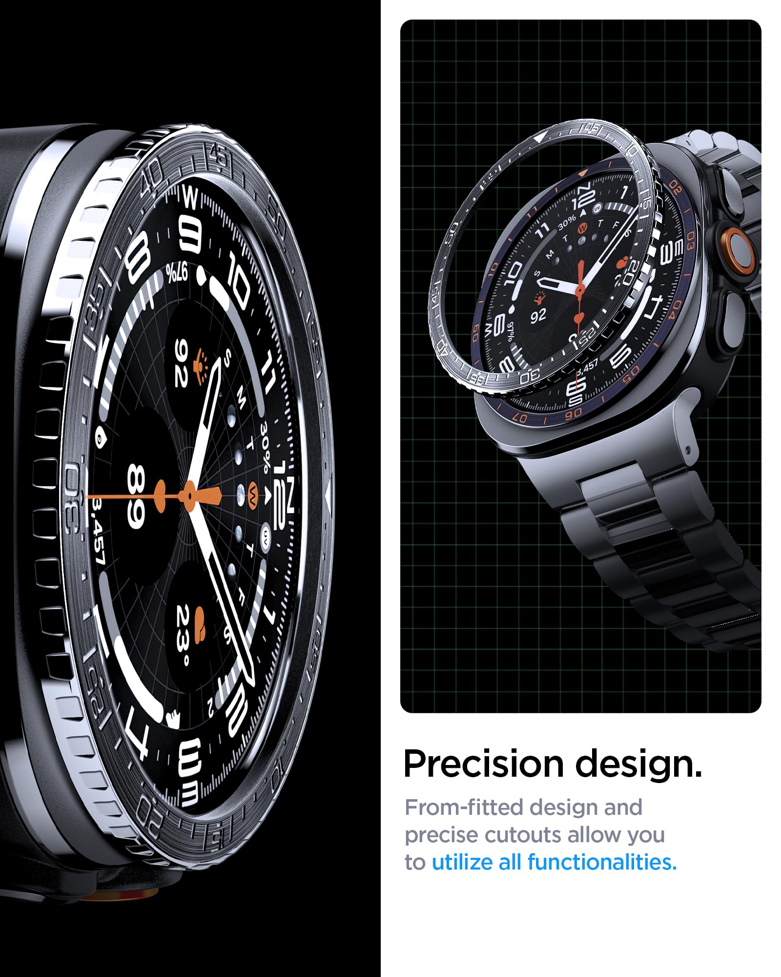 Spigen Galaxy Watch Ultra 2 47mm Bezel Ring - Bezel Tune - Black - image 5