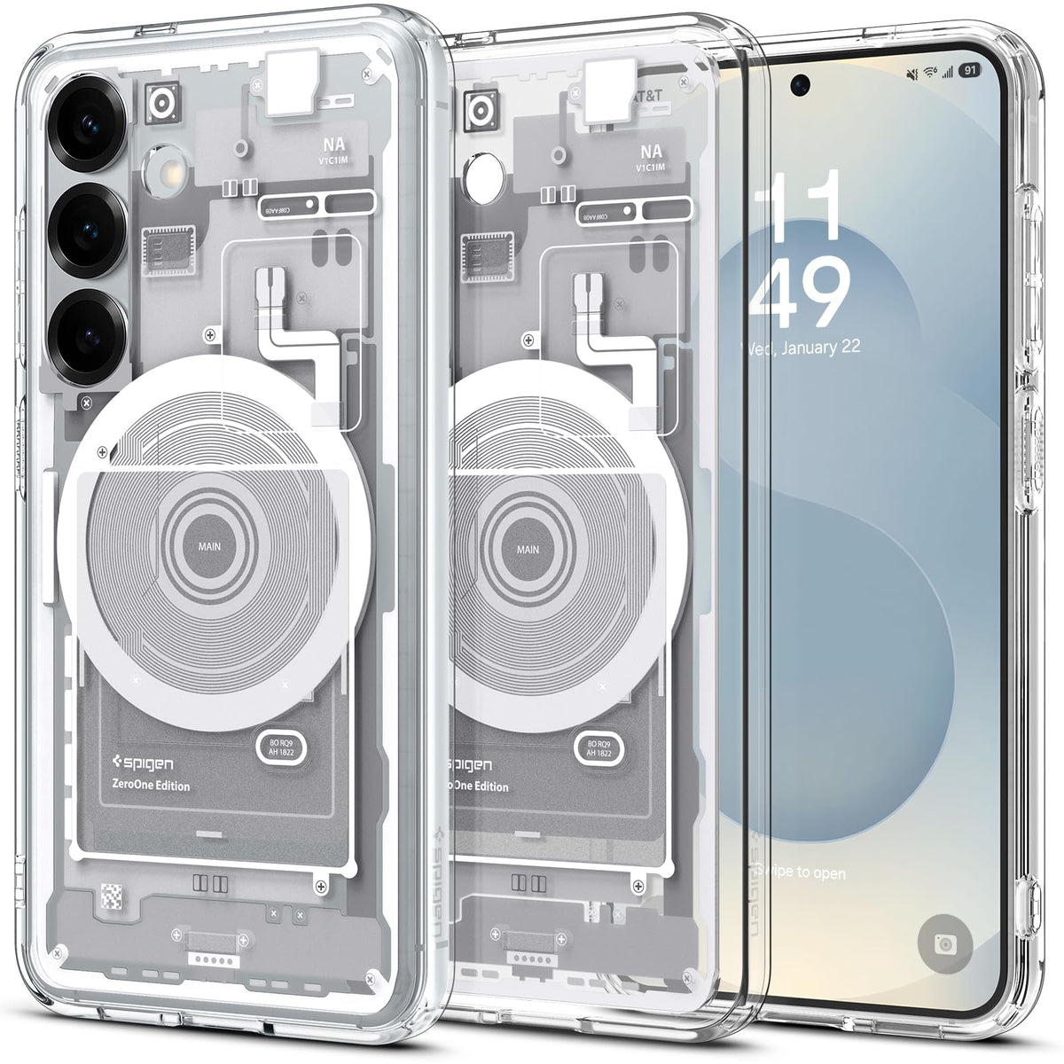Spigen Galaxy S25 Case - Ultra Hybrid MagFit - Zero One White
