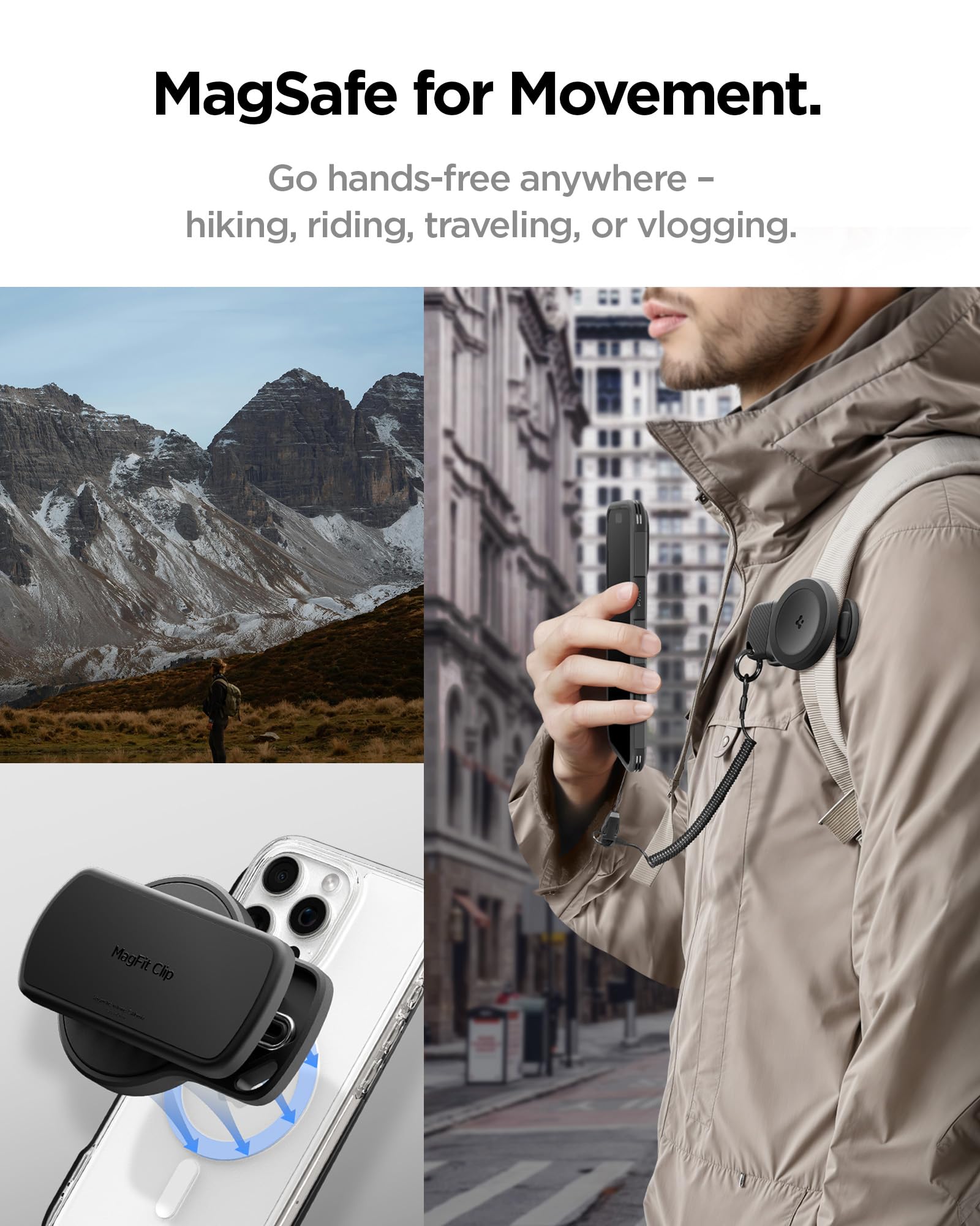 Spigen MagFit Clip Magnetic Phone Mount - Black - image 3