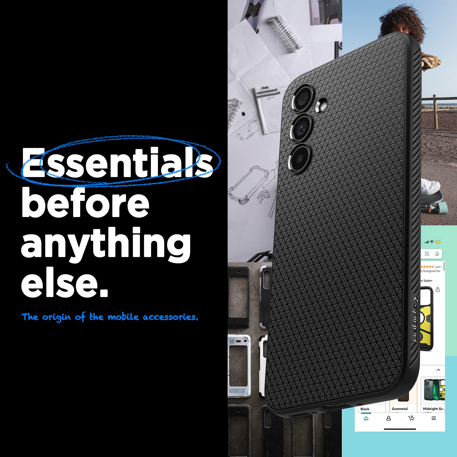 Spigen Galaxy A54 5G Case - Liquid Air - Matte Black - image 2