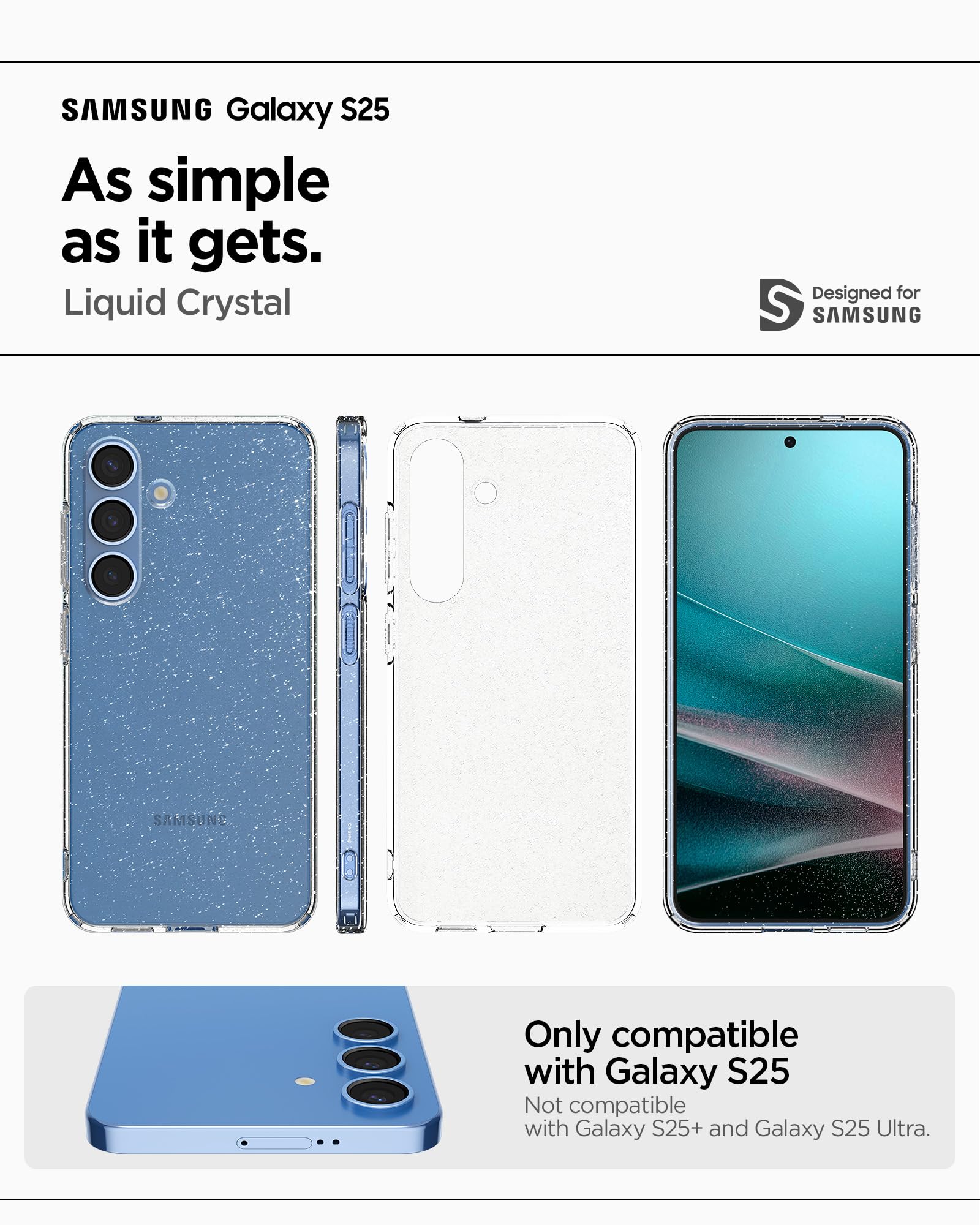 Spigen Galaxy S25 Liquid Crystal Crystal Quartz case view 2