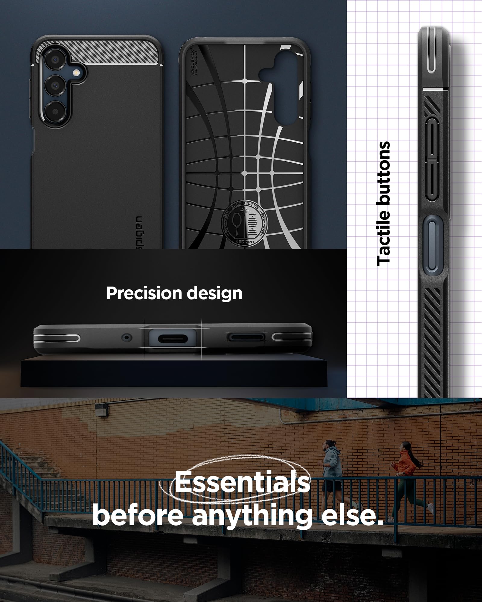 Spigen Galaxy A16 Series Case - Rugged Armor - Matte Black - image 7