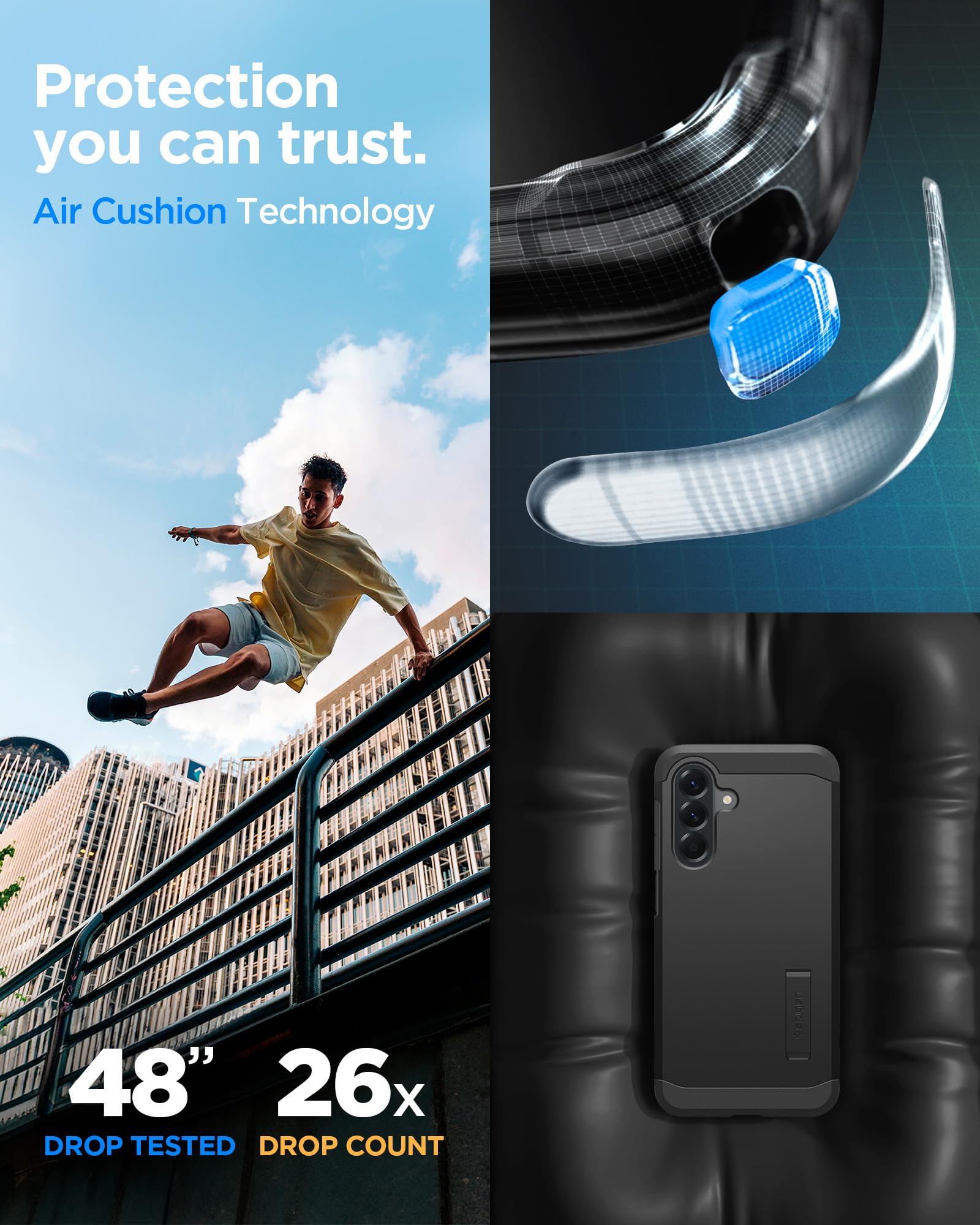 Spigen Galaxy A56 5G Case Tough Armor - Black image 3