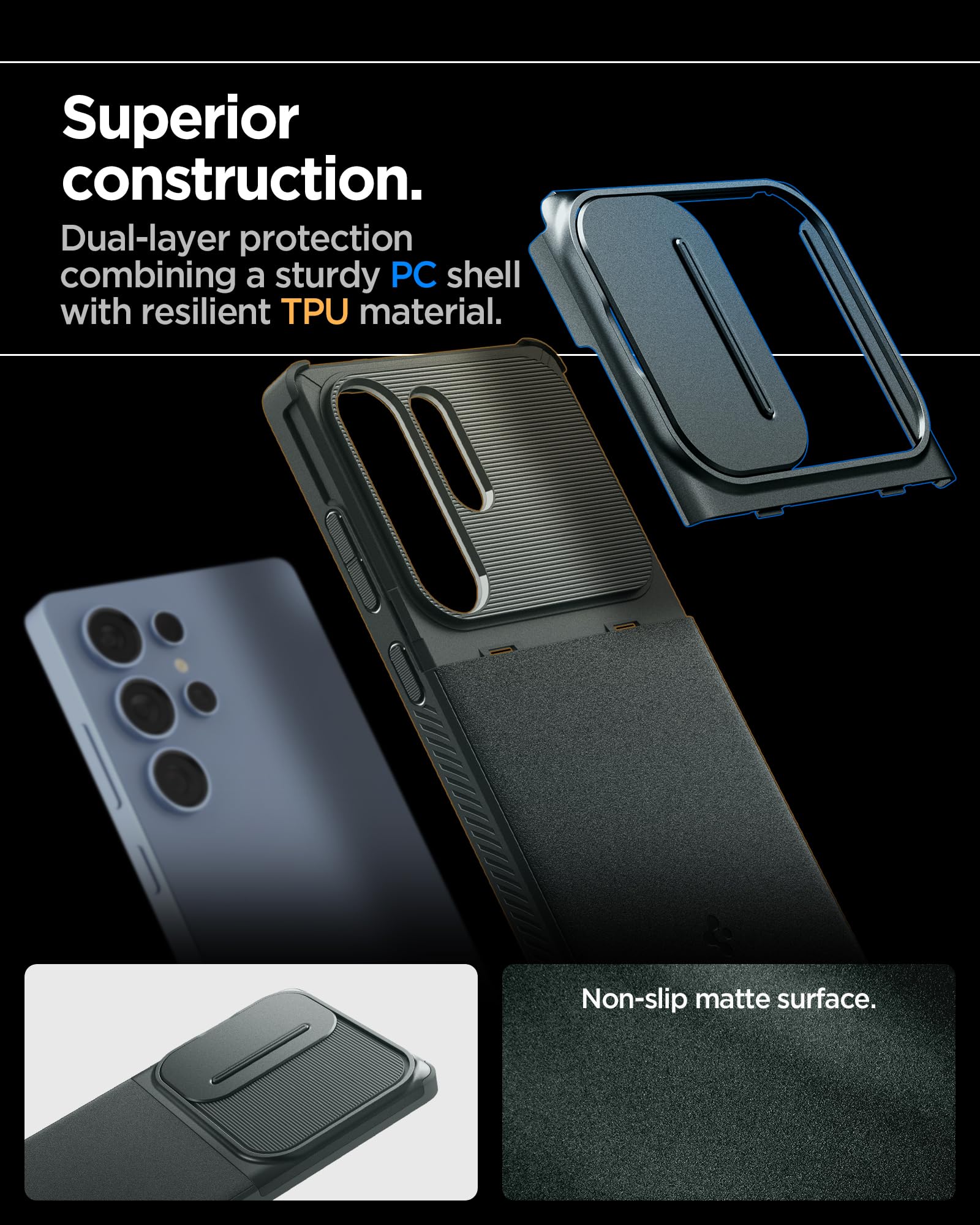 Spigen Galaxy S25 Ultra Optik Armor case - Abyss Green - image 5