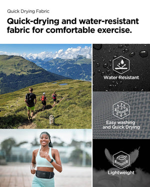 Spigen Life A710 Adjustable Running Waist Belt - Black - image 2