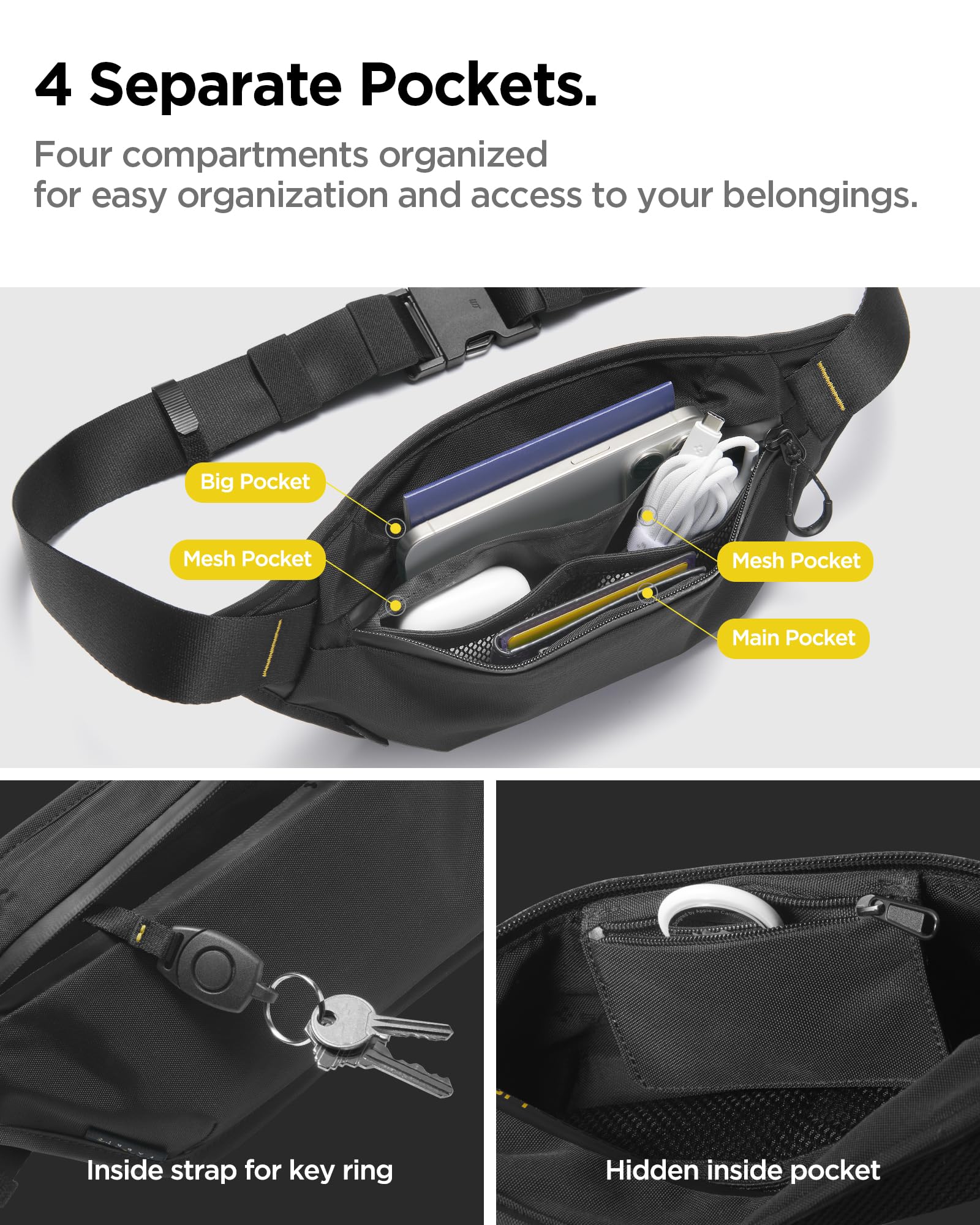 Spigen Klasden KD411 Waist Bag - Black - image 4
