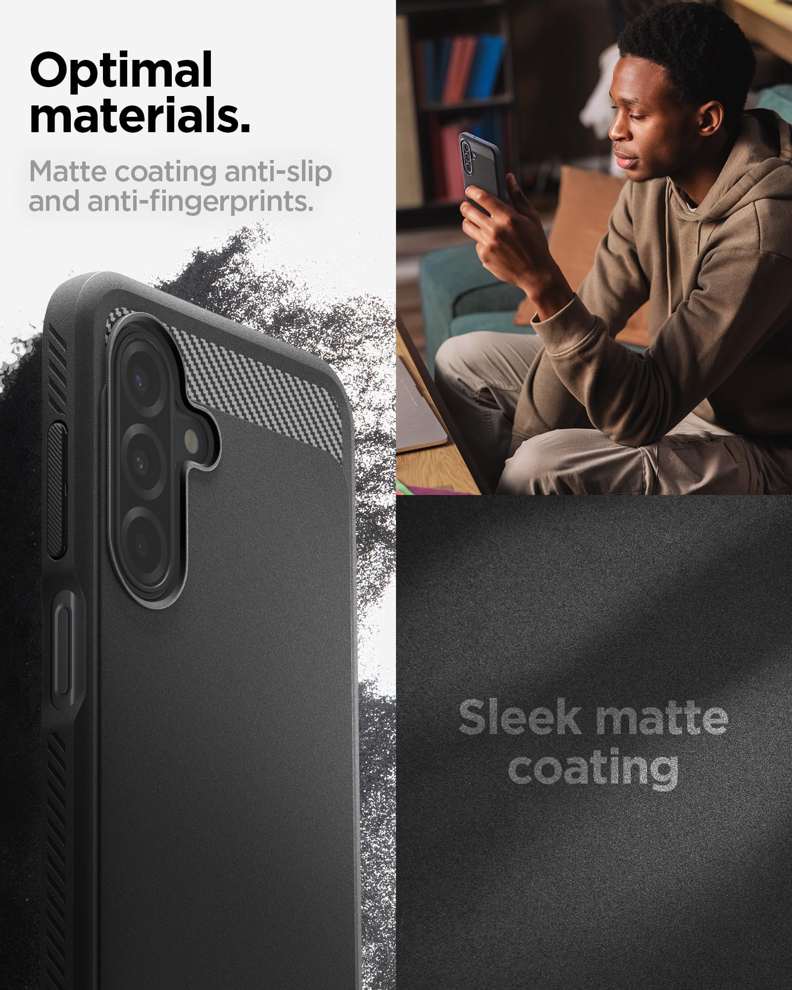 Spigen Galaxy A17 Series Case - Rugged Armor - Matte Black - image 6