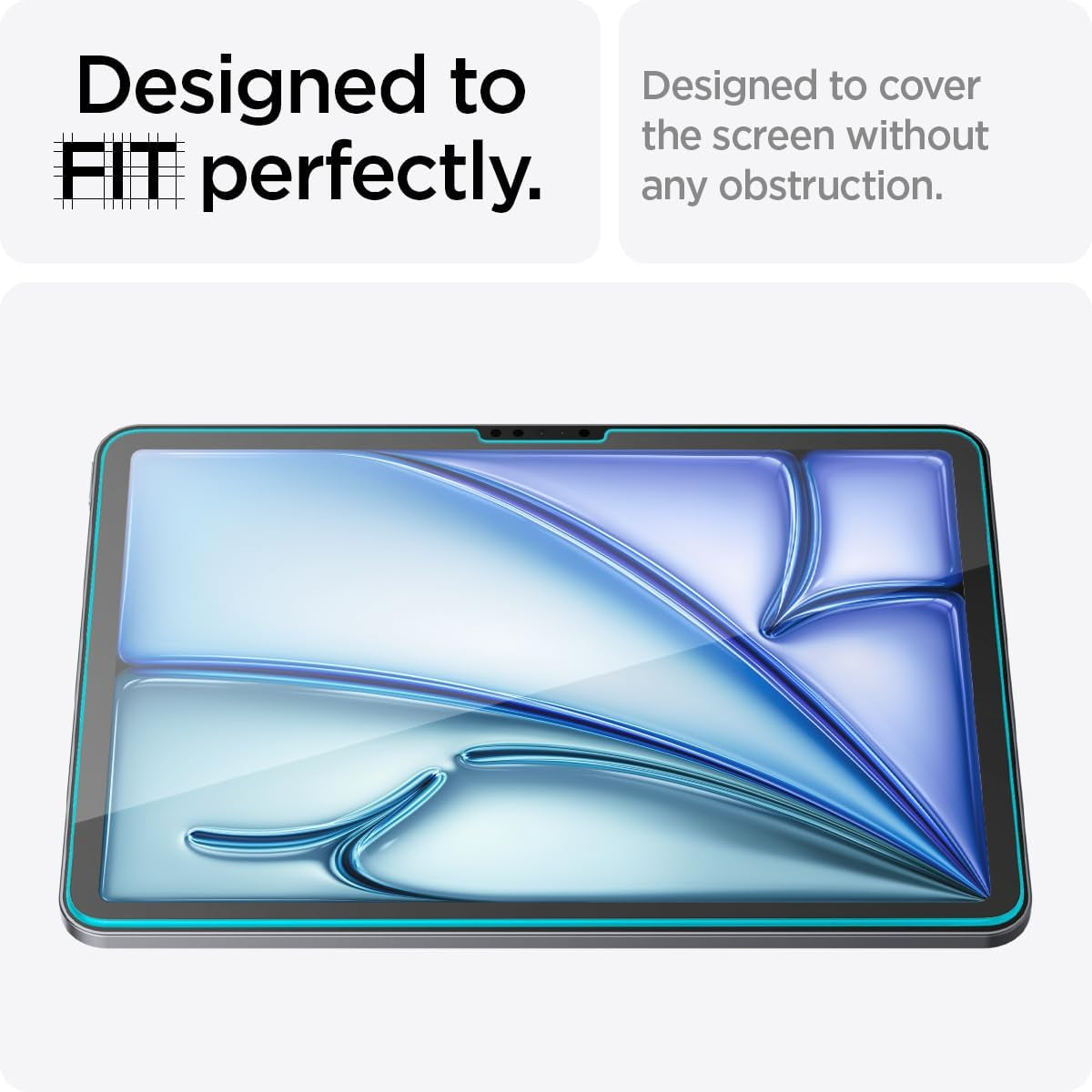 Spigen iPad Air 11" Screen Protector – Glas.tR EZ Fit (M3 2025 / M2 2024) (2 Pack)