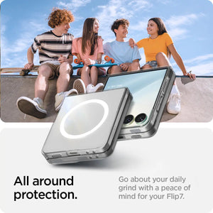 Spigen Galaxy Z Flip 7 Case - Air Skin (MagFit) – Clear White – detail image 2