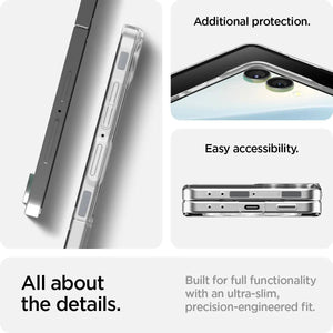 Spigen Galaxy Z Flip 7 Case - Air Skin (MagFit) – Clear White – detail image 6