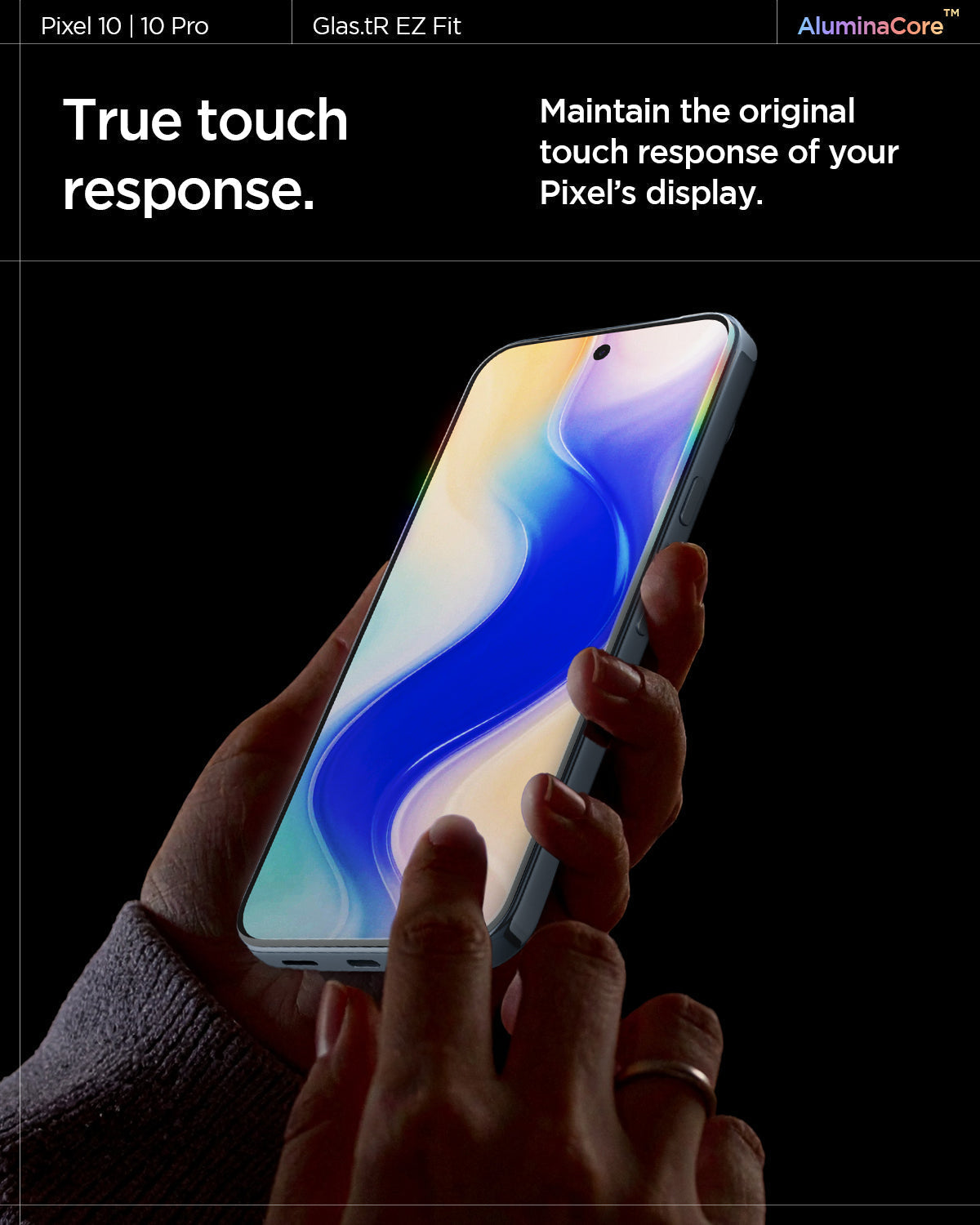 AGL08442 - Spigen GLAS.tR EZ Fit for Google Pixel 10 Pro and Google Pixel 10 and Google Pixel 9 Pro and Google Pixel 9, installation view 4