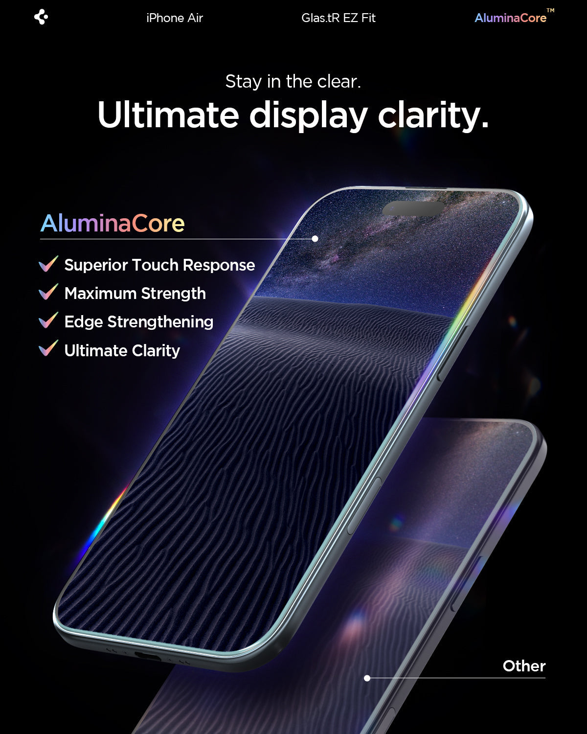 Spigen iPhone Air Screen Protector GLAS.tR EZ Fit (2 Pack) view 11