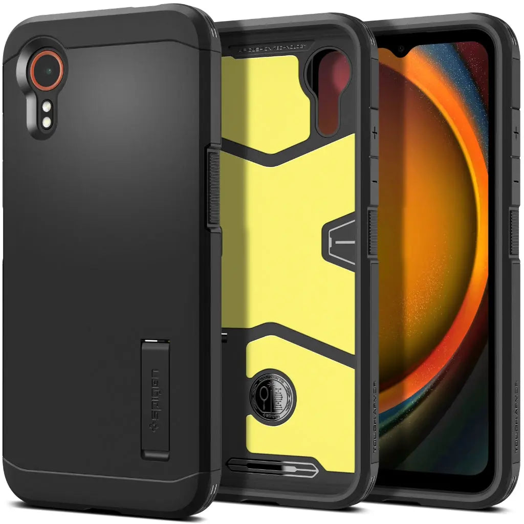 Spigen Galaxy XCover7 Case – Tough Armor — front, rear and impact-foam inner layer