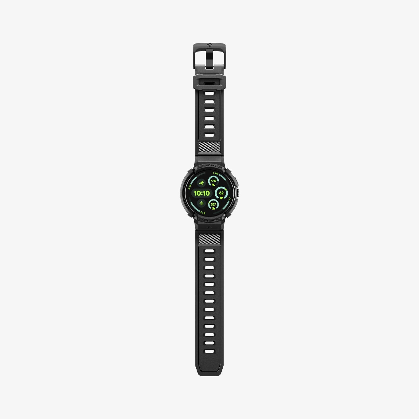 Spigen Google Pixel Watch 5 / 4 (45mm) Case + Band + Stand – Rugged Armor Pro - Black - official image 6